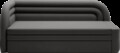 Canapea extensibila brat stanga 3 locuri, ELTAP, Fabillo, 223x86x80 cm, lemn/poliester, gri inchis