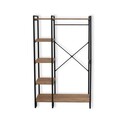 Cuier de perete, Puqa Design, Rex, 34x90x163 cm, PAL, Pin Atlantic / Negru