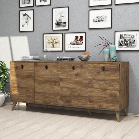 Bufet Inferior Elite Walnut, Mezza, 180x45x80 Cm, Maro