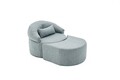 Canapea extensibilă cu 1 loc, Balcab Home, 825BLC4724, Material: 100% POLIESTER (țesătură cu textură de in), Gri