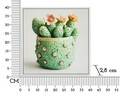 Tablou decorativ Cactus Jar -H, Mauro Ferretti, 40x40 cm, canvas/lemn de pin/plastic, multicolor