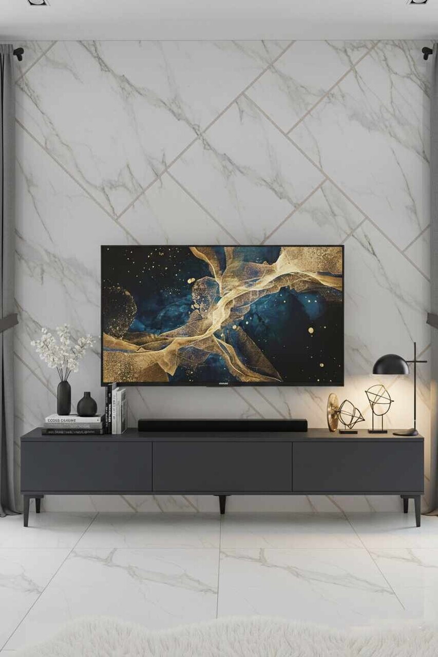 Comoda TV, Hanah Home, Didema 180, 180x40.5x30 cm, Antracit