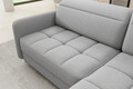 Coltar extensibil dreapta 3 locuri ELTAP, RT-04ROY, Barea, 208x160x100 cm, lemn/poliester, gri deschis