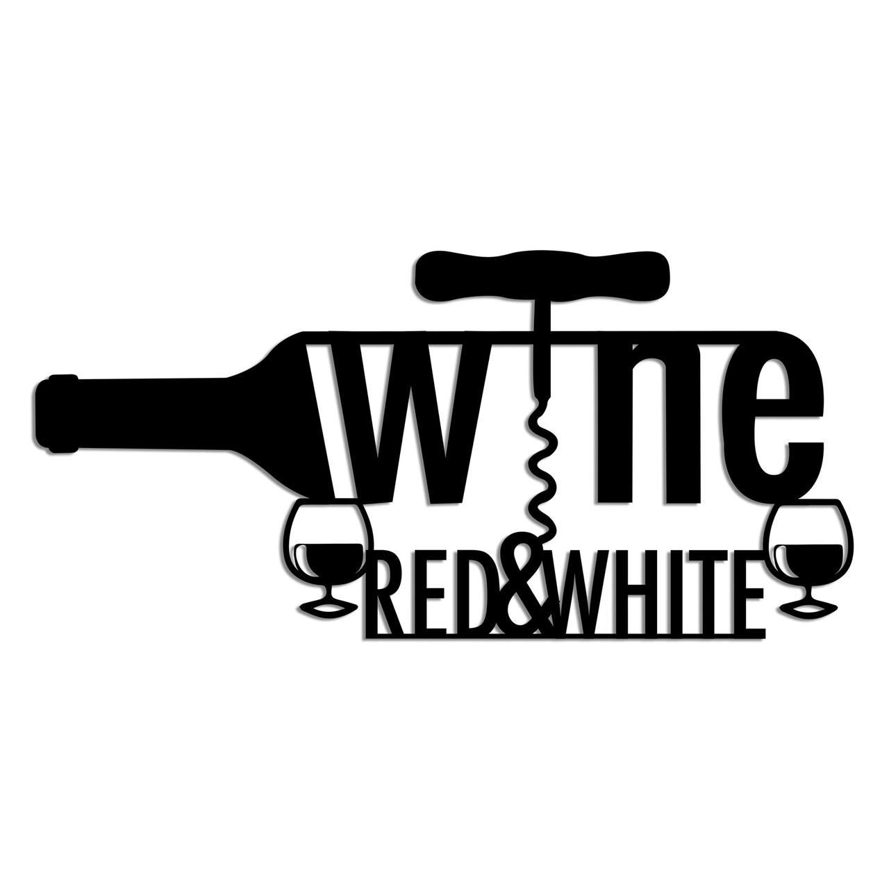 Decoratiune de perete, Red & White, Dimensiune: 58 x 27 cm , Negru — imaginea 5