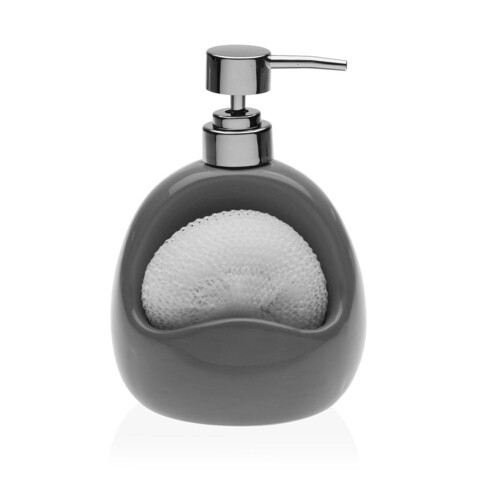 Dispenser sapun lichid emery, versa, 10.5 x 16.5 x 16 cm, ceramica, gri