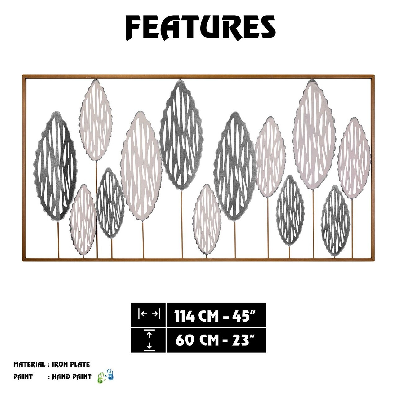 Decoratiune de perete, Maravilloso, Metal, Grosime: 0,6 mm, Multicolor — imaginea 8