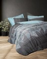 Lenjerie de pat dubla, Arel - Anthracite, Cotton Box, Bumbac Ranforce