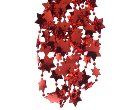 Ghirlanda decorativa Stars, Decoris, 270 cm, plastic, rosu