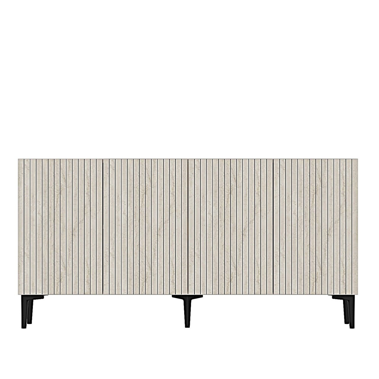 Consola, Hanah Home, Zeynep 150, 150x75x32 cm, PAL , Alb / Travertin - view 5