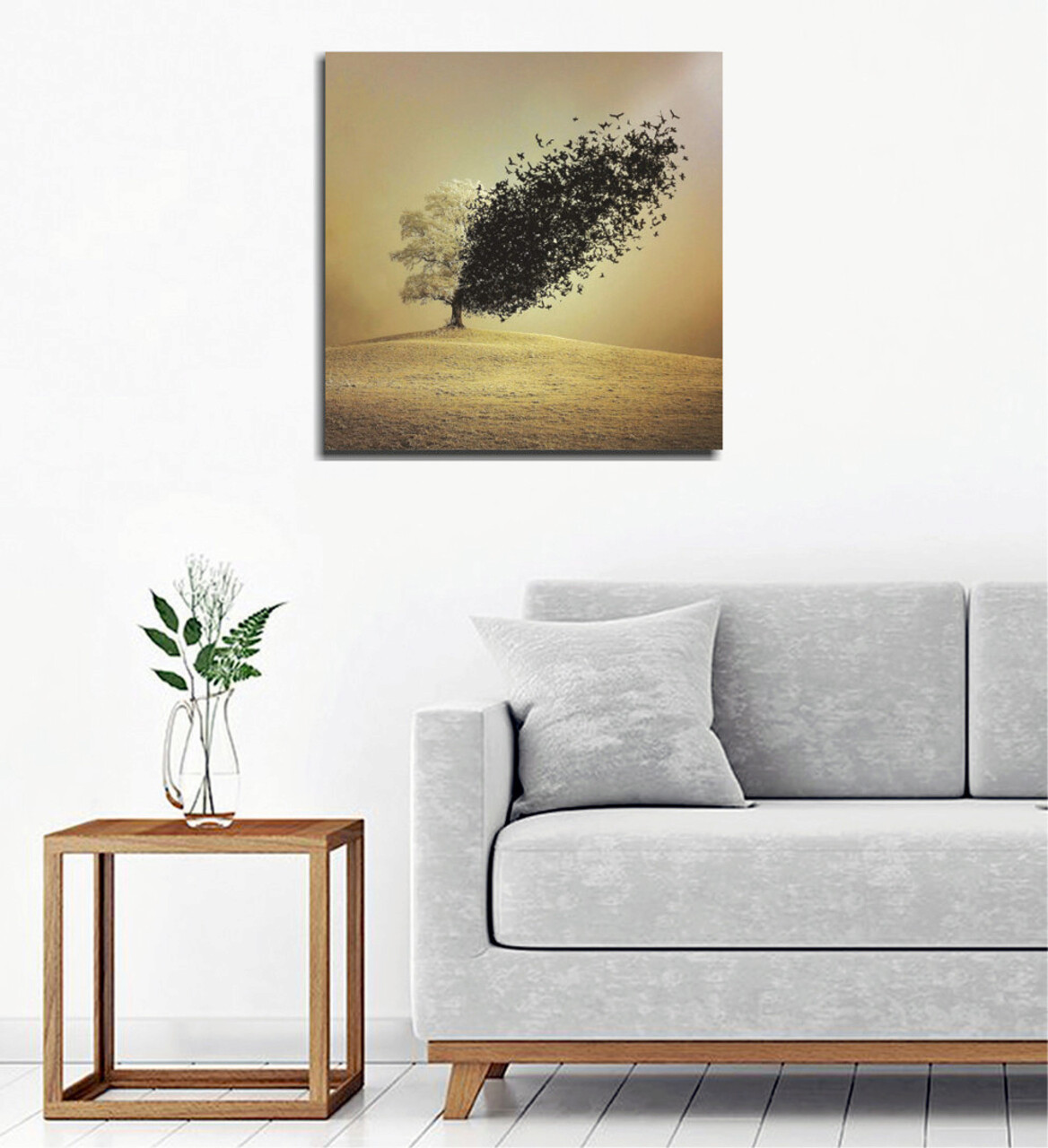 Tablou decorativ, KC328, Cadru: 100% LEMN (grosime: 3 cm), Multicolor - view 2