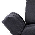 Canapea extensibila 3 locuri Jackie, Pakoworld, 190x80x74 cm, textil/metal/lemn masiv, gri inchis/negru