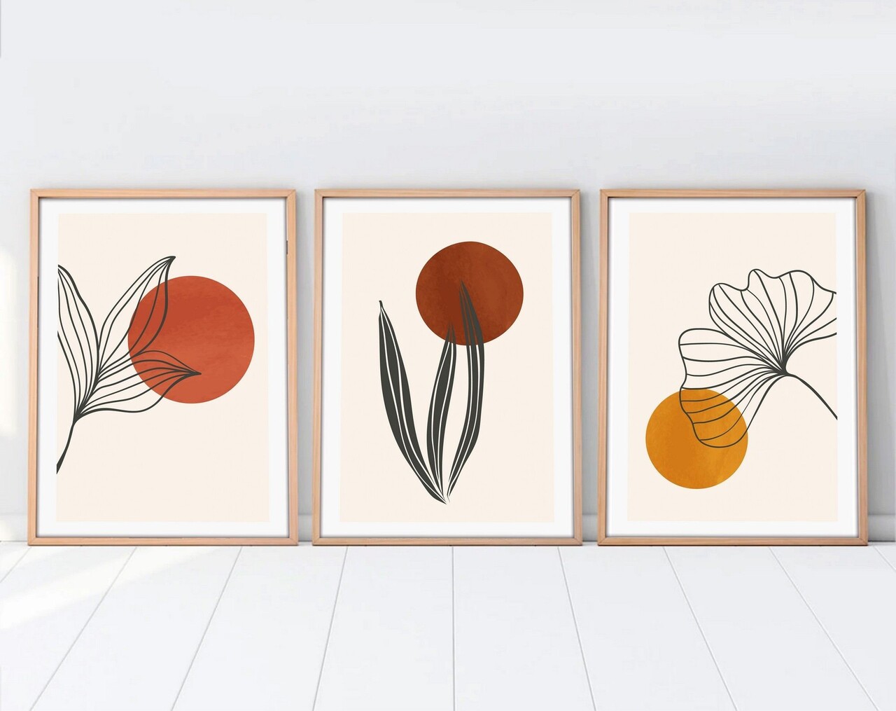 Set 3 tablouri decorative, Huhu215, Cadru: 100% LEMN MASIV (Grosime: 2,5 cm), Multicolor - view 6