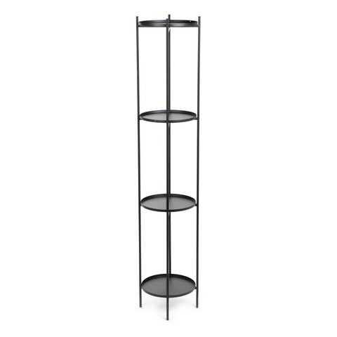 Suport pentru ghivece Roh, Homla, 25x133.5 cm, metal, negru