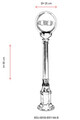 Lampadar de exterior, Avonni, 685AVN1148, Plastic ABS, Negru