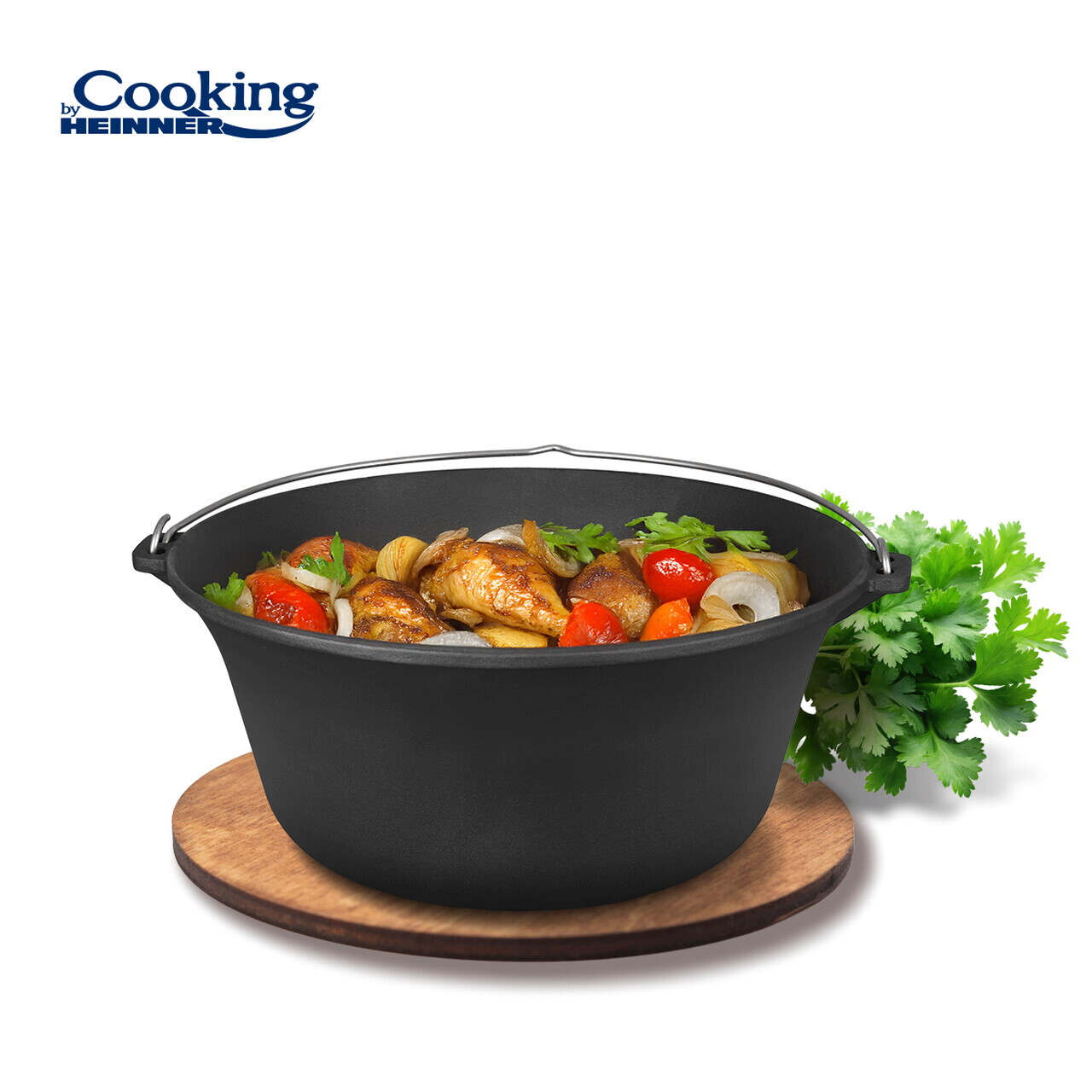 Ceaun Cooking by Heinner, 41x19.5 cm, 16 L, fonta, negru - imagine 2