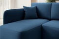 Coltar extensibil stanga 3 locuri ELTAP, Hadson, 206x150x89 cm, lemn/poliester, albastru inchis