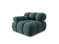 Modul stanga pentru canapea, 1 loc, Bellis-51, Micadoni Home, 94x94x70 cm, catifea, turcoaz