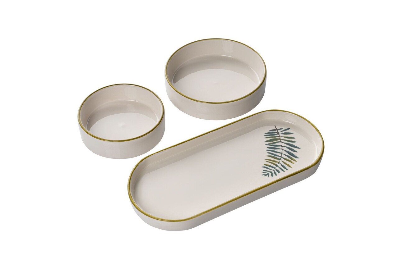 Set de mic dejun, Hermia, 430KSV1372, Platou: 25 x 11 x 3,5 cm (2 bucăți), Multicolor - imagine 5