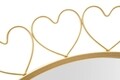 Oglinda de perete Hearts, Mauro Ferretti, Ø 80 cm, fier/MDF, auriu