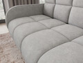 Canapea extensibila 3 locuri ELTAP, Deverio, 154x103x83 cm, lemn/poliester, gri deschis