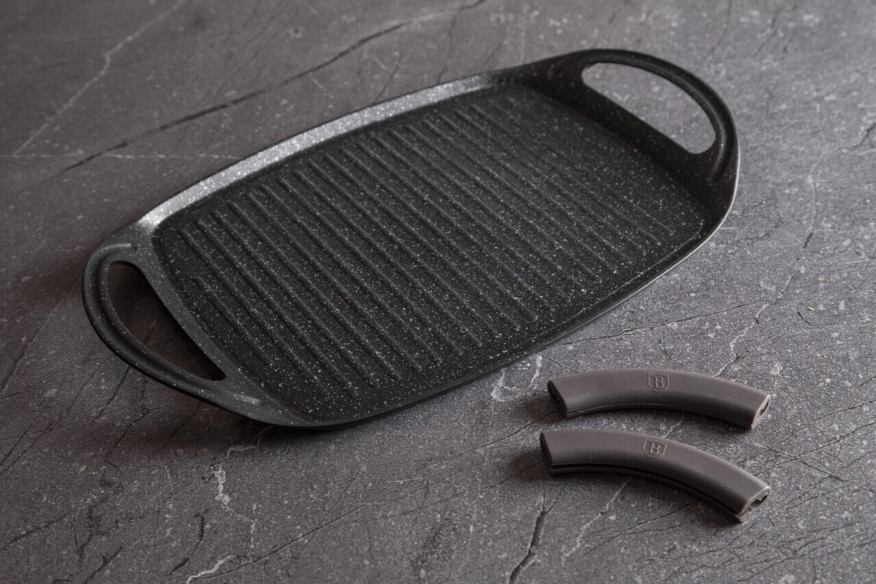 Tava grill Berlinger Haus, Carbon Pro, 47x29 cm, aluminiu forjat, gri inchis/negru - imagine 4