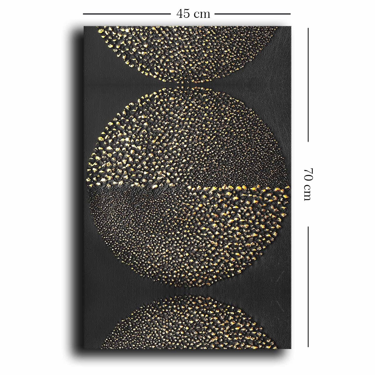 Tablou decorativ, 4570NISC-019, Lemn, Auriu / Alb / Negru - view 2