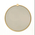 Oglinda decorativa, Neostill, Gold Metal Çerçeve Yuvarlak Ayna A708, 60x60x2.2 cm, Metal, Auriu