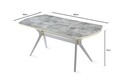 Masa dining, Nmobb, Ikon, 180 x 77 x 90 cm, mdf/plastic, gri