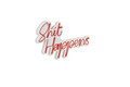 Decoratiune luminoasa LED, Shit Happens, Benzi flexibile de neon, DC 12 V, Rosu