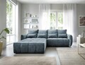 Coltar extensibil stanga 4 locuri ELTAP, LT-40TOS, Campo, 265x196x88 cm, lemn/poliester, albastru