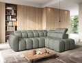 Coltar extensibil dreapta 4 locuri ELTAP, RT-100XIL, Falconn, 258x208x107 cm, lemn/poliester, verde