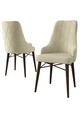 Set scaune 2 piese, Charlotte, Neta, Crem/Maro
