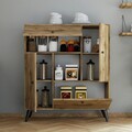 Dulap multifunctional, Mezza, Hercules 3100, 105 x 120 x 35 cm, pal melaminat, nuc