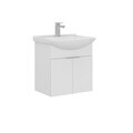 Dulap de baie cu chiuvetă, Hanah Home, Purus 55, Alb