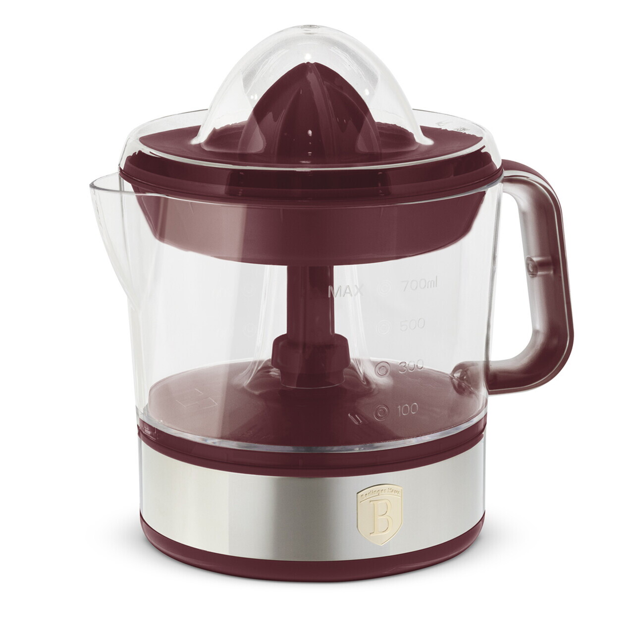 Storcator electric de citrice Berlinger Haus, Leonardo, 40W, 700 ml, plastic/inox, visiniu mat - imagine 6