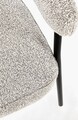 Scaun Giaele, Bizzotto, 59.5x56.5x75.5 cm, poliester Boucle, negru/grej