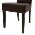 Scaun Ditta, Pakoworld, 45x58x96 cm, piele ecologica/lemn masiv de fag, maro inchis/wenge
