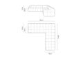 Coltar simetric 5 locuri, Bellis-51, Micadoni Home, 282x282x70 cm, catifea, roz