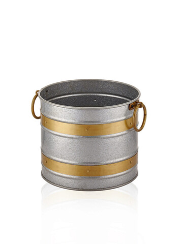 Ghiveci, gln0034, 25x29 cm, metal, multicolor