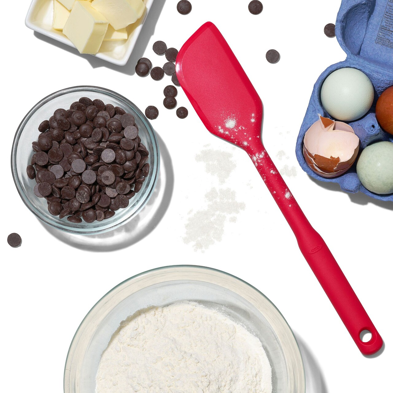 Spatula silicon, 31,7 cm, "Good Grips", Roz - OXO - imagine 2