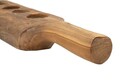 Suport pentru lumanari Holde, Mauro Ferretti, 51x14x6 cm, tec reciclat, lucrat manual, model unicat, maro
