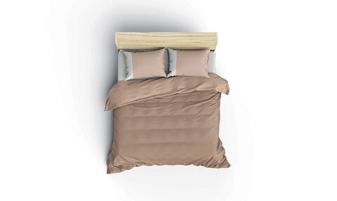 Lenjerie de pat pentru o persoana Single XXL (DE), Plain - Mink, Cream, Cutie de bumbac, Bumbac Ranforce