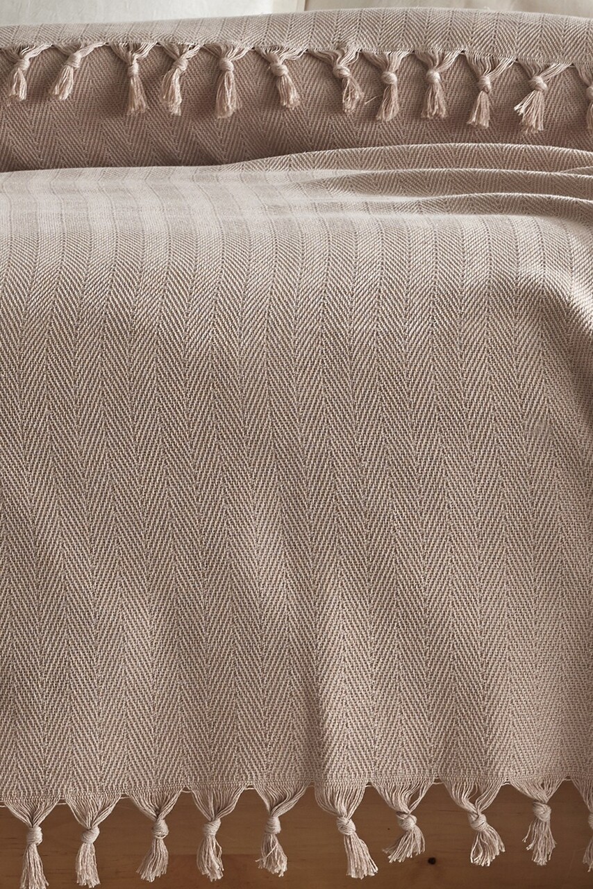 Cuvertura matlasata dubla, Berlino - Beige, Viaden, Bumbac reciclat