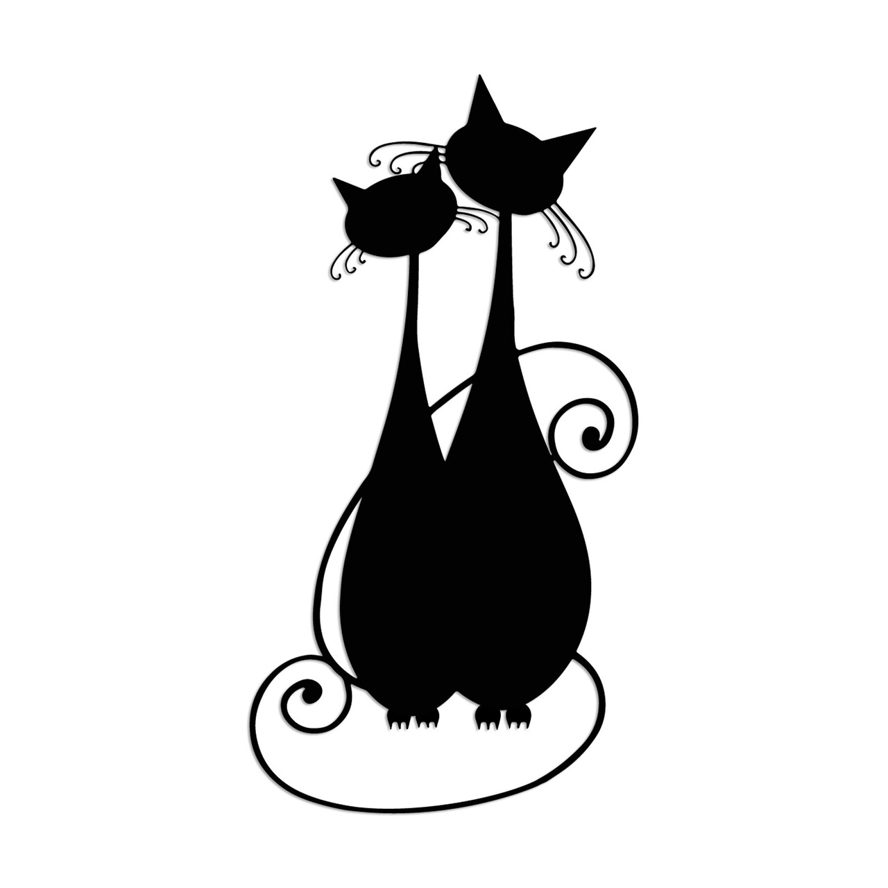 Decoratiune de perete, Cat 10, 30 x 60 cm, Negru - view 4