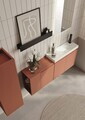 Dulap de baie cu chiuvetă, Hanah Home, Ferla 110, Scorțișoară mată