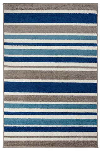 Covor Jeret, Decorino, 67x120 cm, polipropilena, albastru/gri