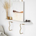 Raft de perete, Neostill, Lierre, Lemn masiv, Aur/Alb