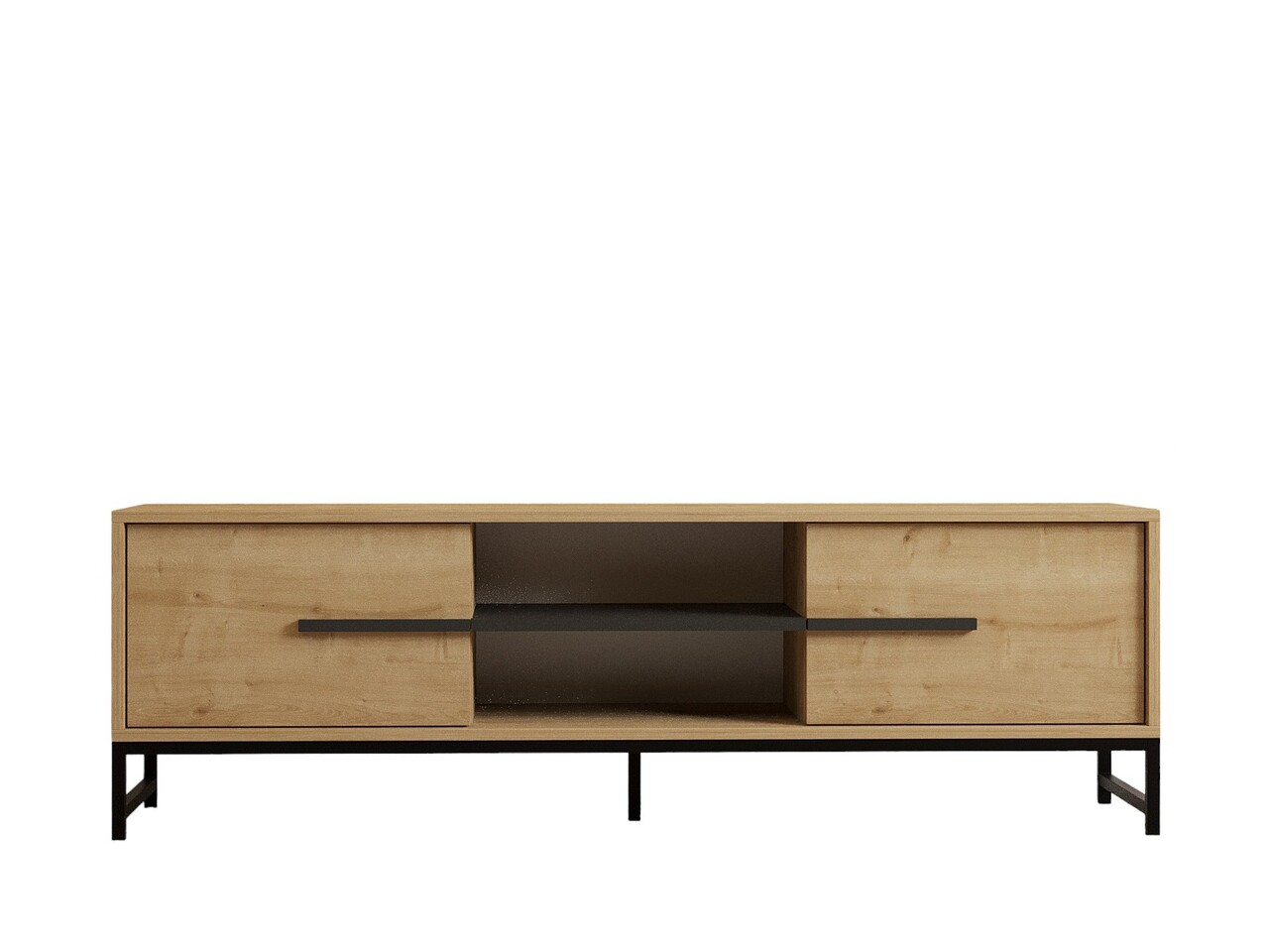 Comoda TV, Hanah Home, Mono, 160x50x40 cm, Maro - imagine 5