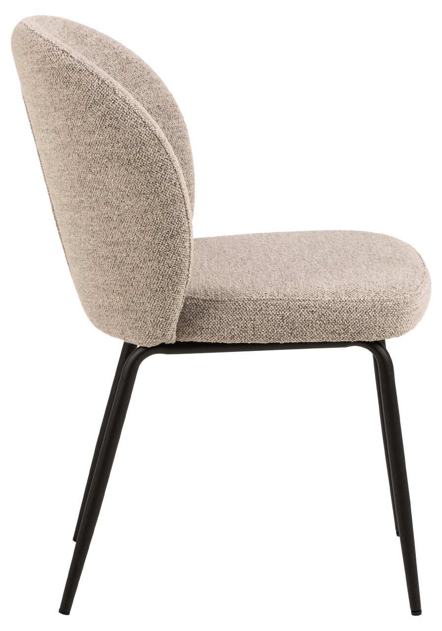 Scaun Patricia, Actona, 52x57.5x82 cm, tesatura Boucle/otel, bej - view 9
