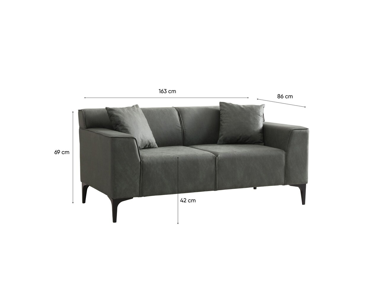 Canapea 2 locuri, Atelier del Sofa, 560ARE5143, Verde